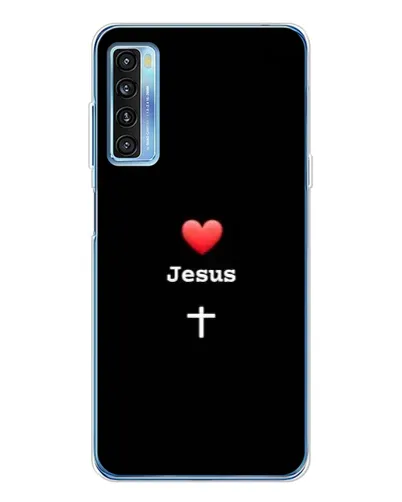 Чехол для TCL 20L Plus с картинкой «Сердце - Jesus»