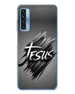 Чехол для TCL 20L Plus с картинкой «Надпись Jesus Graffiti»