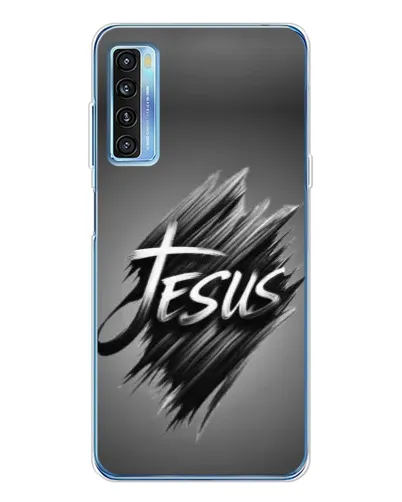 Чехол для TCL 20L Plus с картинкой «Надпись Jesus Graffiti»
