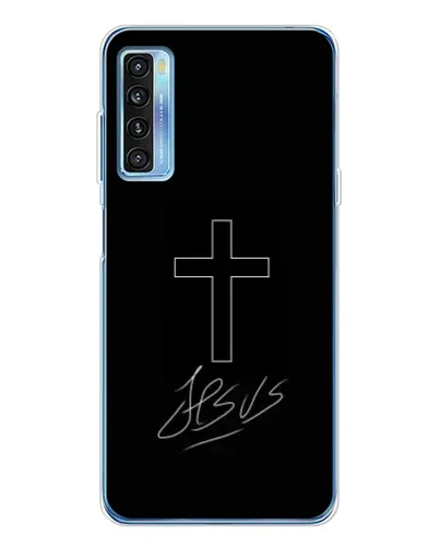 Чехол для TCL 20L Plus с картинкой «Графический крест Jesus» Чехол для TCL 20L Plus с картинкой «Графический крест Jesus»