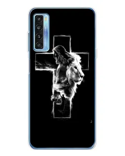 Чехол для TCL 20L Plus с картинкой «Сияющий крест Jesus»