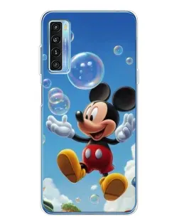 Чехол для TCL 20L Plus с картинкой «Mickey и мыльные пузыри»