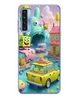 Чехол для TCL 20L Plus с картинкой «Монстр-трак приключения»
