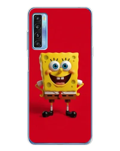 Чехол для TCL 20L Plus с картинкой «Спанч Боб на красном» Чехол для TCL 20L Plus с картинкой «Спанч Боб на красном»