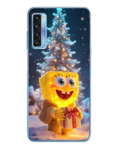 Чехол для TCL 20L Plus с картинкой «Рождественский Спанч Боб» Чехол для TCL 20L Plus с картинкой «Рождественский Спанч Боб»