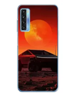 Чехол для TCL 20L Plus с картинкой «Cybertruck на Марсе»