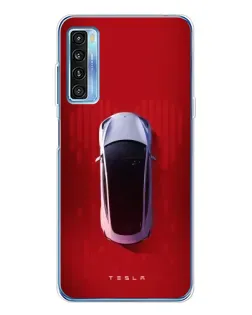 Чехол для TCL 20L Plus с картинкой «Tesla Top View»