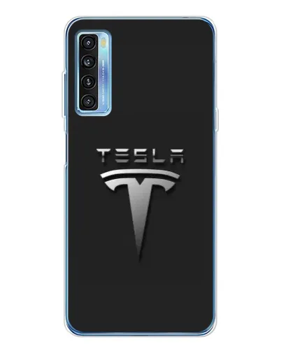 Чехол для TCL 20L Plus с картинкой «Стальной логотип Tesla» Чехол для TCL 20L Plus с картинкой «Стальной логотип Tesla»