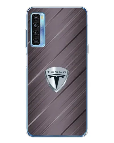 Чехол для TCL 20L Plus с картинкой «Металлическая текстура Tesla» Чехол для TCL 20L Plus с картинкой «Металлическая текстура Tesla»
