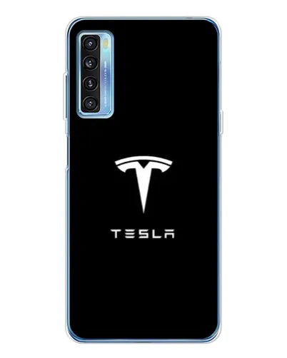 Чехол для TCL 20L Plus с картинкой «Tesla White Logo» Чехол для TCL 20L Plus с картинкой «Tesla White Logo»