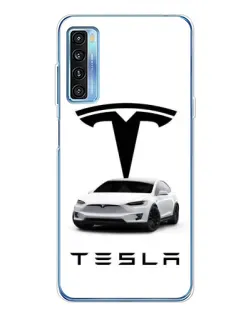 Чехол для TCL 20L Plus с картинкой «Tesla White Style»