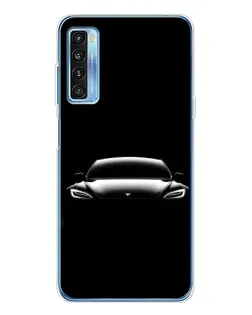 Чехол для TCL 20L Plus с картинкой «Фары Tesla Night»