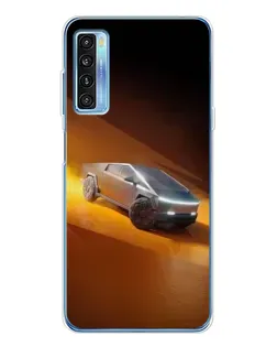Чехол для TCL 20L Plus с картинкой «Cybertruck в пустыне»