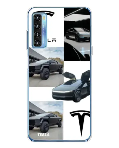 Чехол для TCL 20L Plus с картинкой «Коллаж Cybertruck Tesla» Чехол для TCL 20L Plus с картинкой «Коллаж Cybertruck Tesla»