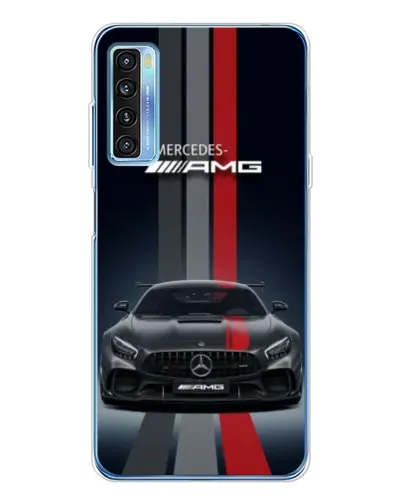 Чехол для TCL 20L Plus с картинкой «Mercedes — белый карбон» Чехол для TCL 20L Plus с картинкой «Mercedes — белый карбон»