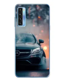 Чехол для TCL 20L Plus с картинкой «Mercedes — ночной город»