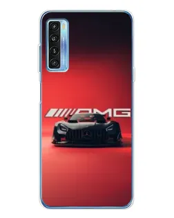 Чехол для TCL 20L Plus с картинкой «Mercedes AMG — красная линия»
