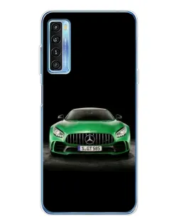 Чехол для TCL 20L Plus с картинкой «Mercedes — неоновый лого»