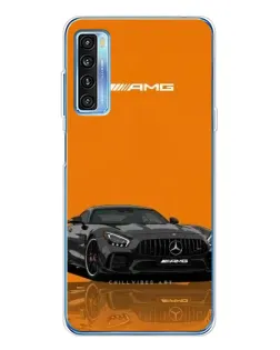 Чехол для TCL 20L Plus с картинкой «Оранжевый Mercedes AMG»