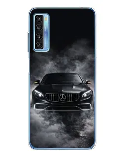 Чехол для TCL 20L Plus с картинкой «Mercedes в дыму»