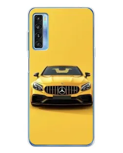 Чехол для TCL 20L Plus с картинкой «Желтый Mercedes GT»