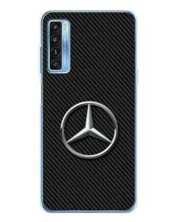 Чехол для TCL 20L Plus с картинкой «Карбоновый Mercedes стиль»
