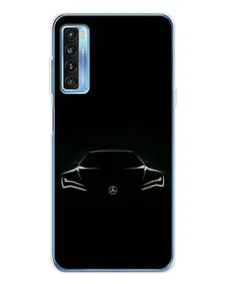 Чехол для TCL 20L Plus с картинкой «Mercedes — силуэт авто»