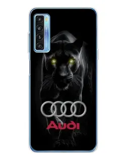 Чехол для TCL 20L Plus с картинкой «Пантера и Audi»