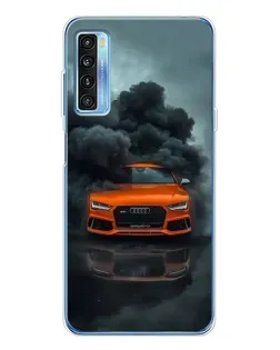 Чехол для TCL 20L Plus с картинкой «Audi в облаках дыма»