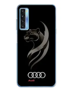 Чехол для TCL 20L Plus с картинкой «Графика — пантера и Audi»