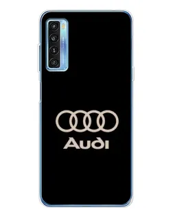 Чехол для TCL 20L Plus с картинкой «Audi — золотой логотип»