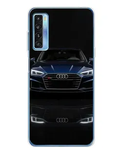 Чехол для TCL 20L Plus с картинкой «Audi — ночное отражение»