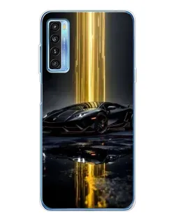 Чехол для TCL 20L Plus с картинкой «Ночной Lamborghini драйв»