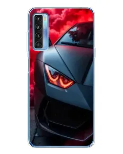Чехол для TCL 20L Plus с картинкой «Lamborghini красное сияние»