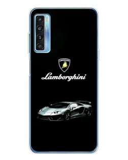 Чехол для TCL 20L Plus с картинкой «Логотип Lamborghini классика»