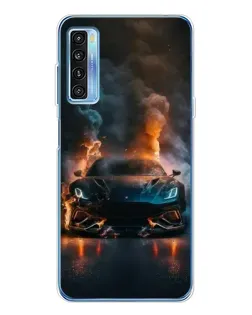 Чехол для TCL 20L Plus с картинкой «Lamborghini дымная эстетика»