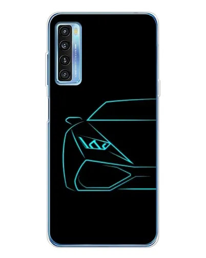Чехол для TCL 20L Plus с картинкой «Голубой силуэт Lamborghini» Чехол для TCL 20L Plus с картинкой «Голубой силуэт Lamborghini»