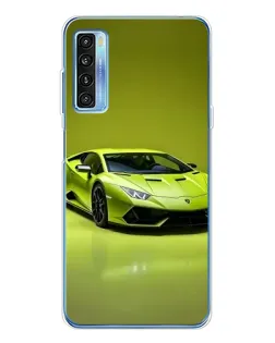Чехол для TCL 20L Plus с картинкой «Салатовый Lamborghini Huracan»