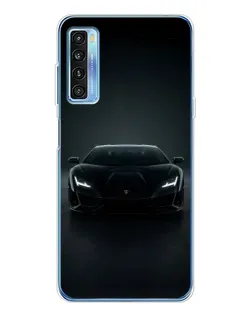 Чехол для TCL 20L Plus с картинкой «Черный Lamborghini Aventador»