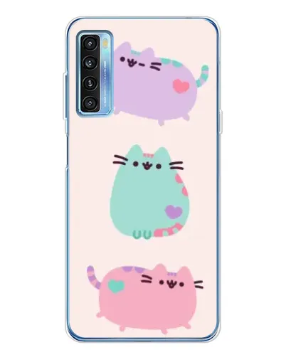 Чехол для TCL 20L Plus с картинкой «Pusheen трио» Чехол для TCL 20L Plus с картинкой «Pusheen трио»