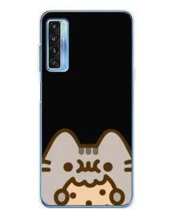 Чехол для TCL 20L Plus с картинкой «Пушин на черном»