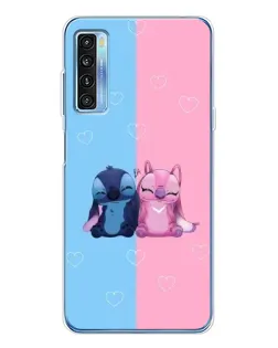 Чехол для TCL 20L Plus с картинкой «Stitch и Angel Love»