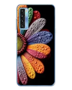 Чехол для TCL 20L Plus с картинкой «Радужный цветок»