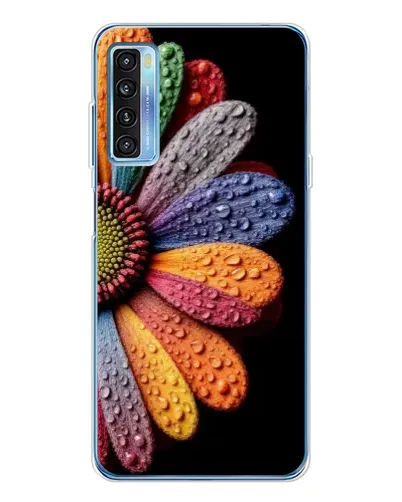 Чехол для TCL 20L Plus с картинкой «Радужный цветок»