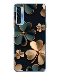 Чехол для TCL 20L Plus с картинкой «Клевер в золоте»