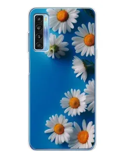 Чехол для TCL 20L Plus с картинкой «Белоснежные маргаритки»
