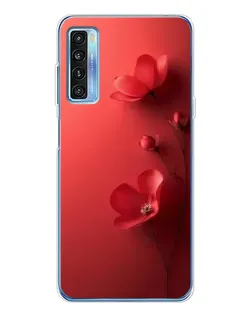 Чехол для TCL 20L Plus с картинкой «Маковые соцветия»