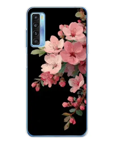 Чехол для TCL 20L Plus с картинкой «Розовая ветка сакуры»