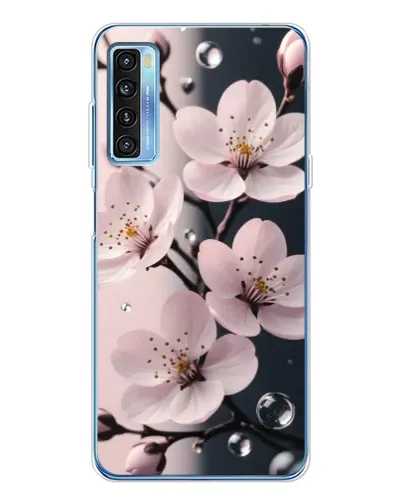 Чехол для TCL 20L Plus с картинкой «Нежная сакура и капли» Чехол для TCL 20L Plus с картинкой «Нежная сакура и капли»
