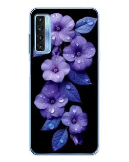 Чехол для TCL 20L Plus с картинкой «Фиолетовые цветы с росою» Чехол для TCL 20L Plus с картинкой «Фиолетовые цветы с росою»